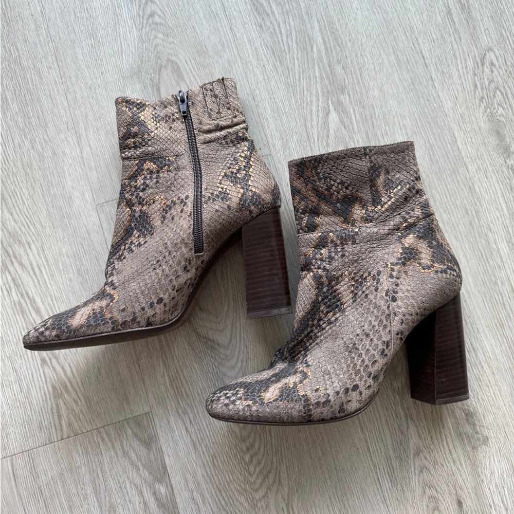 Free People Faux Snakeskin Boots
